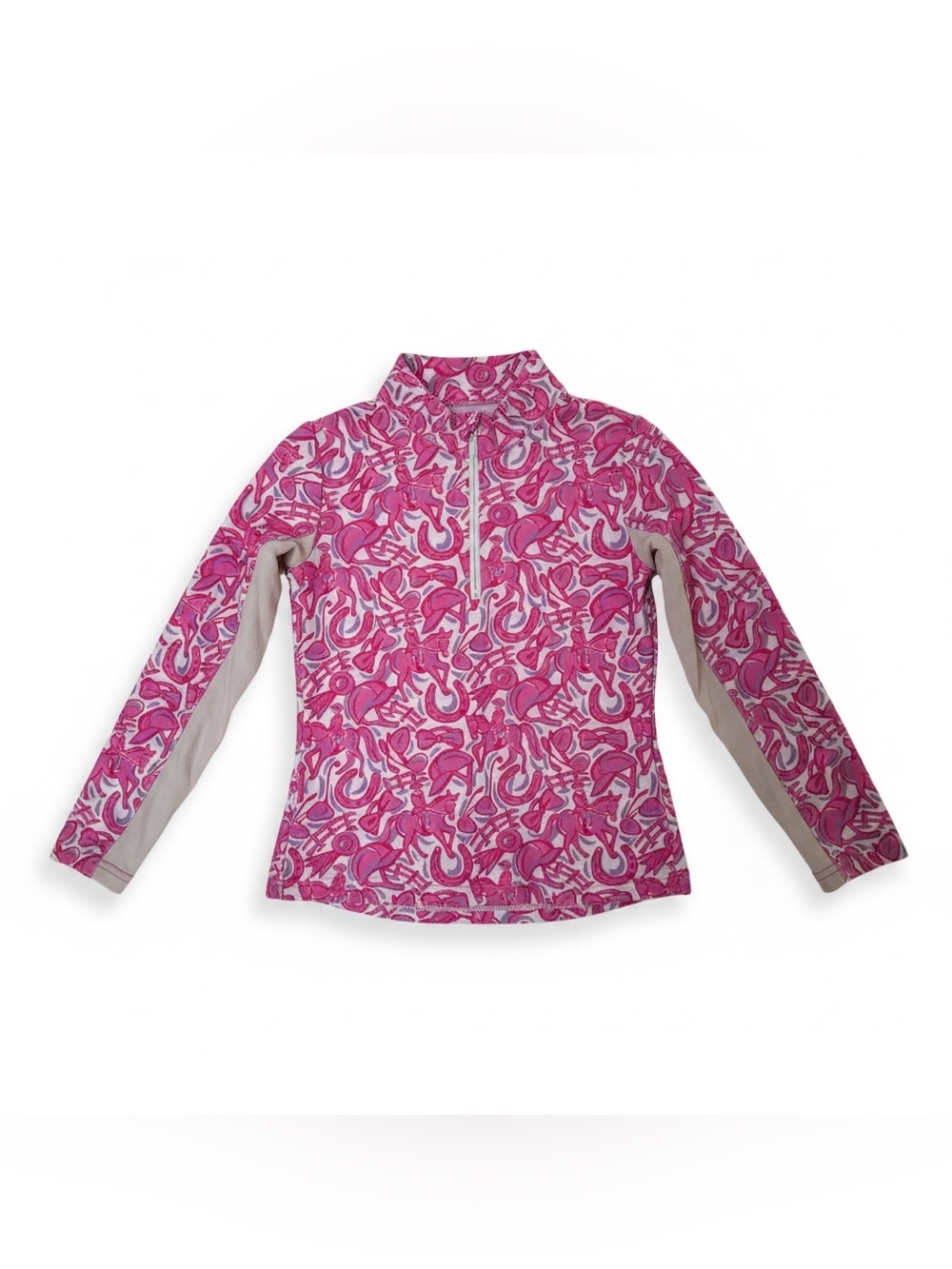 Belle & Bow Equestrian Girls Quarter Zip Top | Size 6